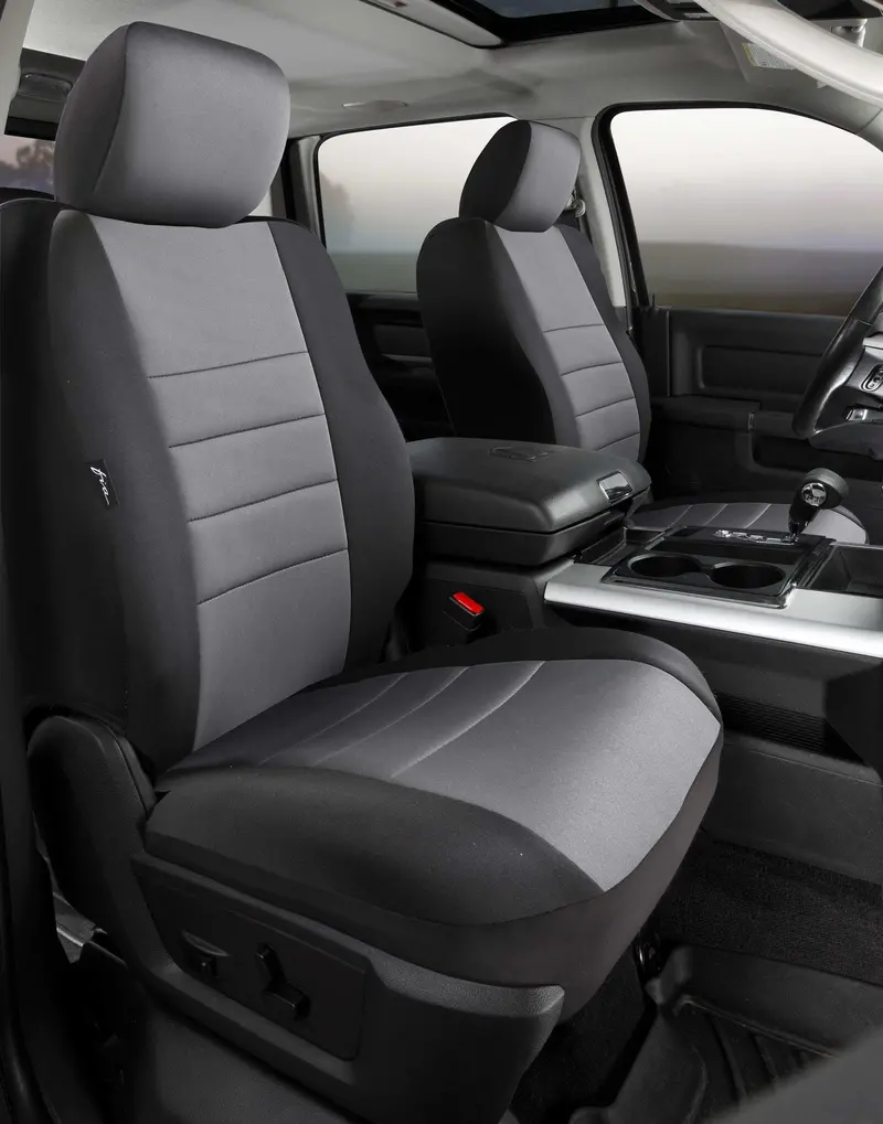 Fia Np99-72 Gray Front Seat Covers – Neoprene Custom Fit With Black/Gray Center Panel 1