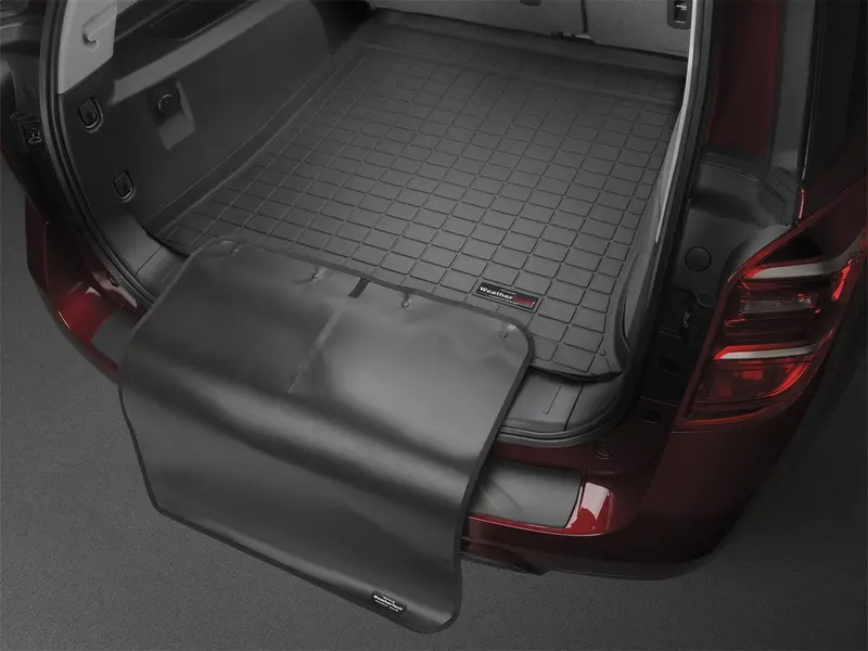 Weathertech 401384Sk Cargo Liner – Black Trunk Mat With Bumper Protector For Vehicles With Third-Row Seating 1